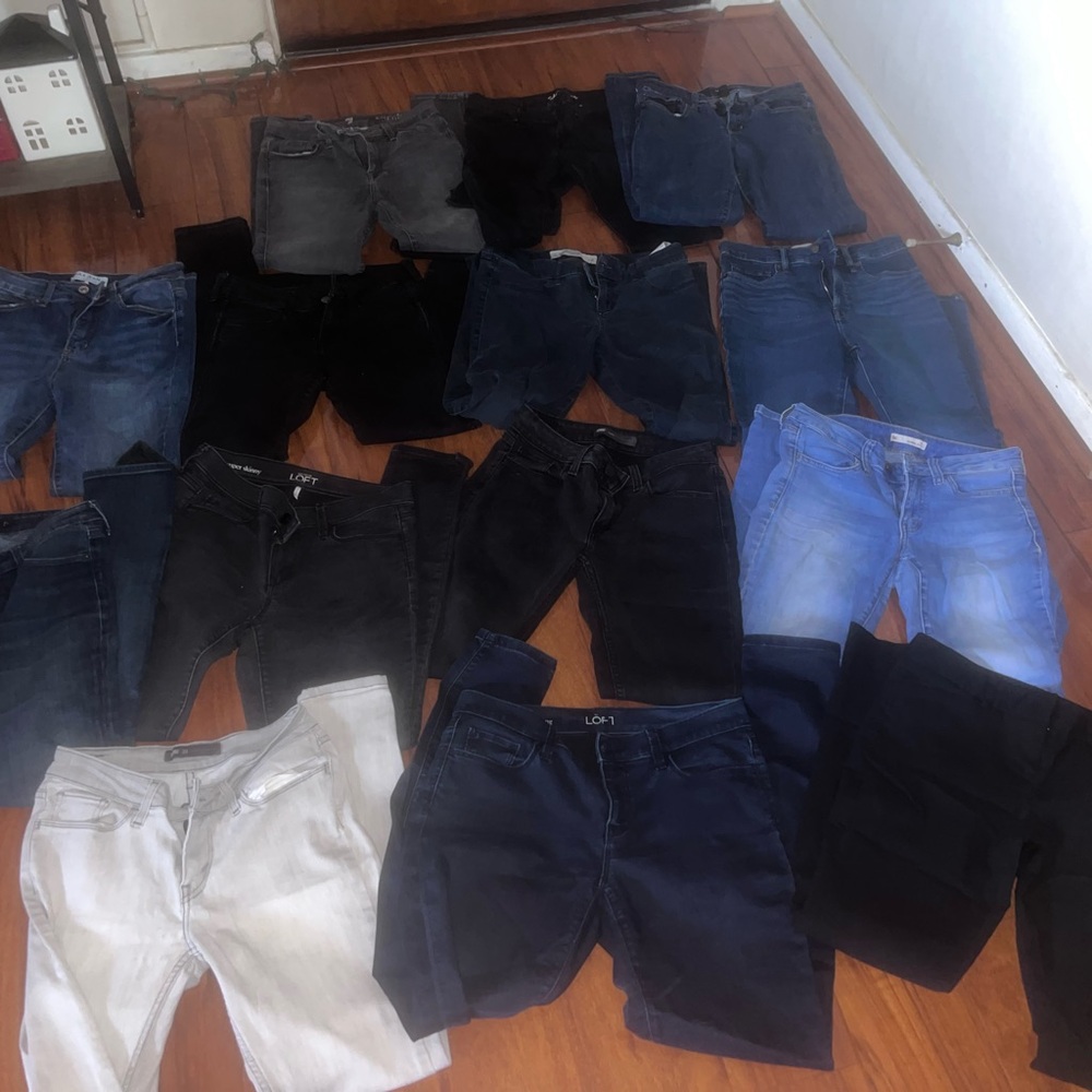 Gap Levi’s Loft Fossil 7 Man Kind Women’s Skinny Jeans Lot 26/27 (14 Total)